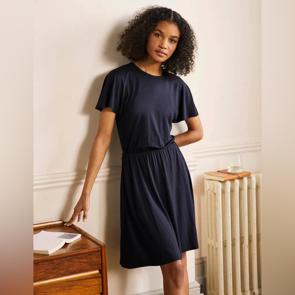 Boden Flutter Sleeve Jersey Dress